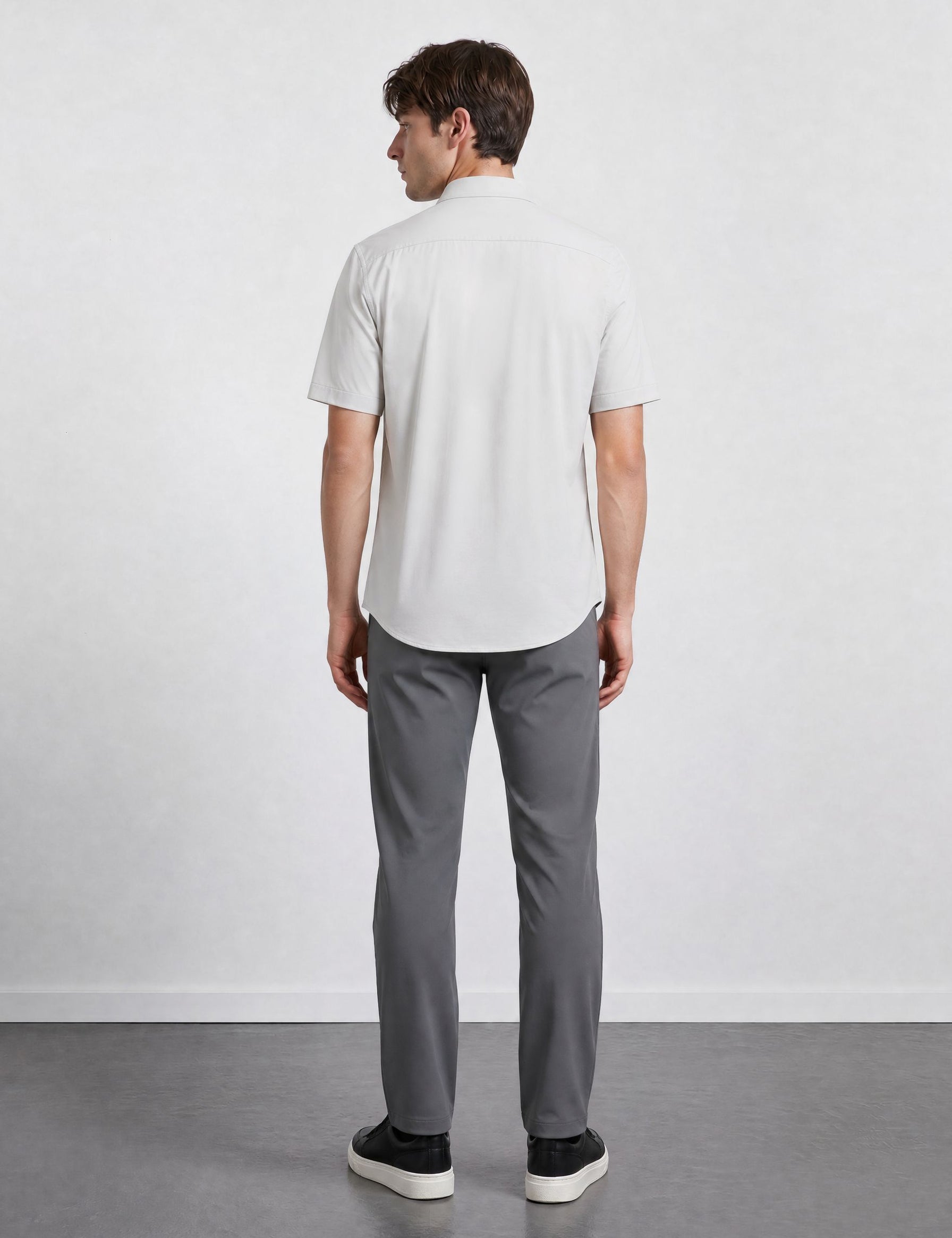 THE EVERYDAY - SLIM HALF SHIRT - GREY