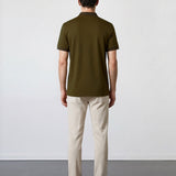 THE APEX - QUARTER ZIP POLO - MILITARY GREEN
