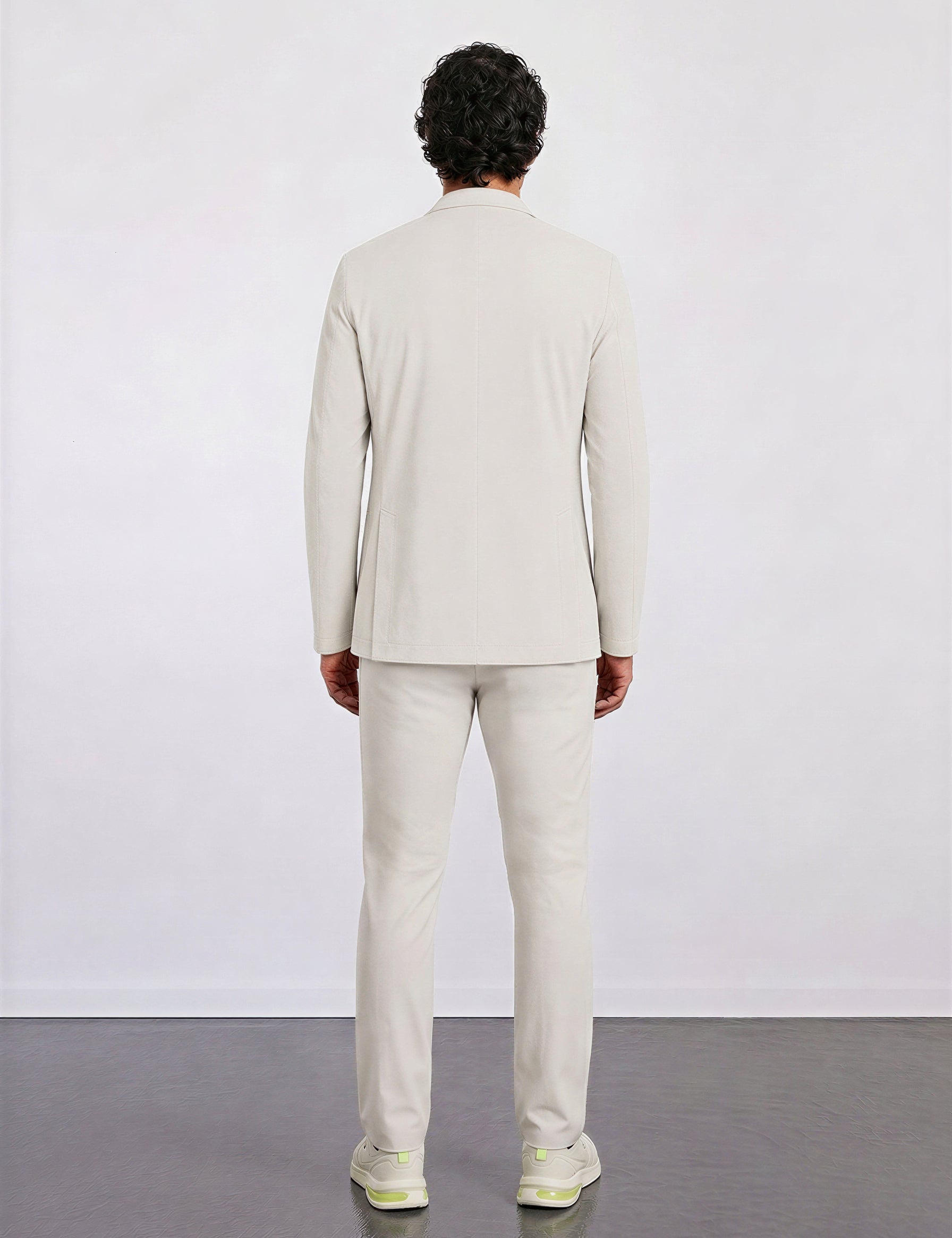 THE HYPERFLEX - SUPER SLIM RIPSTOP BLAZER - OFF WHITE