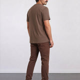 THE FLEX - PIMA HALF TEE - OCHRE