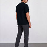 THE FLEX - PIMA PERFORMANCE HALF TEE - BLACK