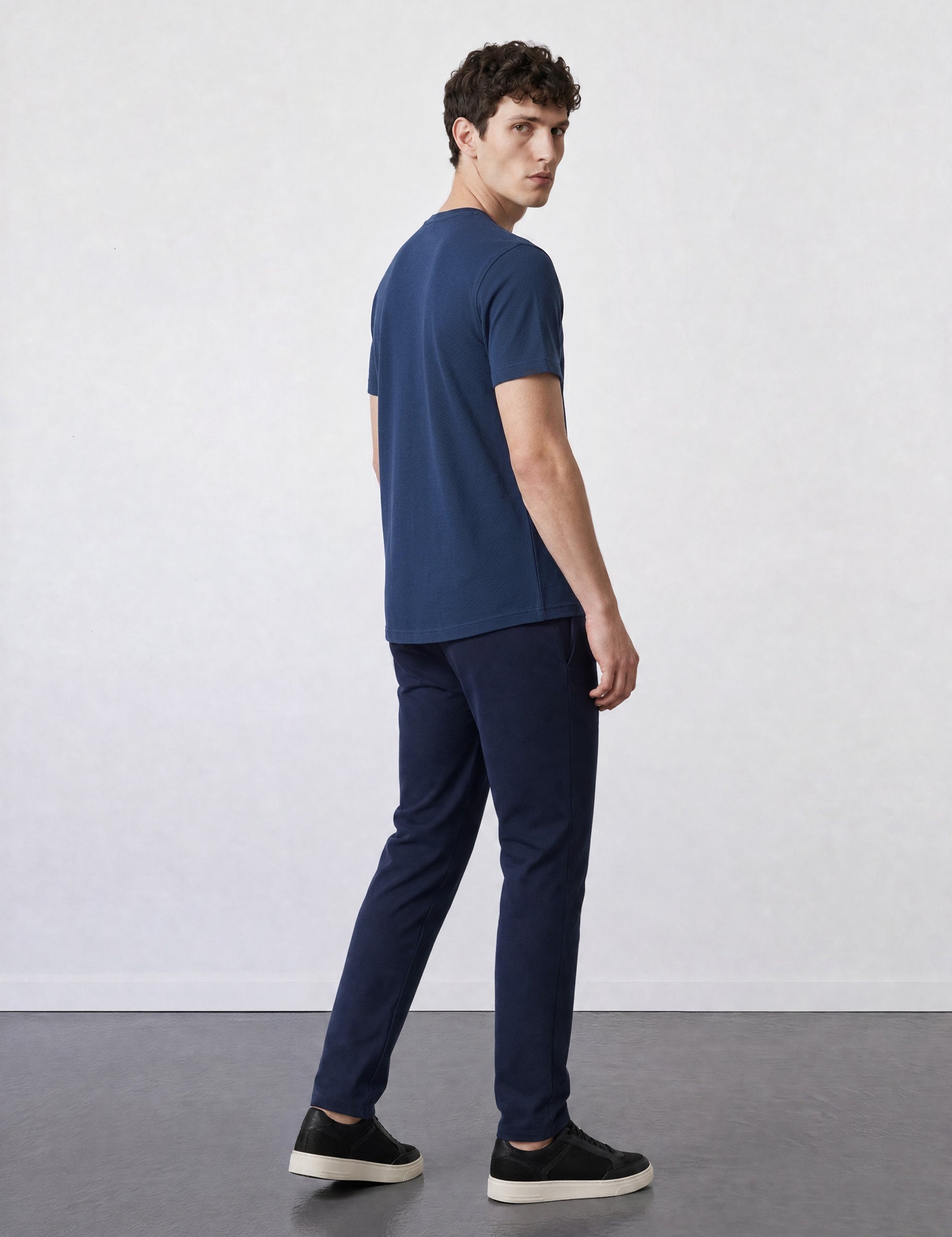 THE ACTIVE - SLIM HALF TEE - NAVY BLUE