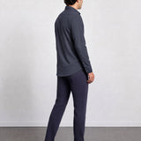 THE PIQUÉ FLEX - SLIM FULL SHIRT - NAVY BLUE