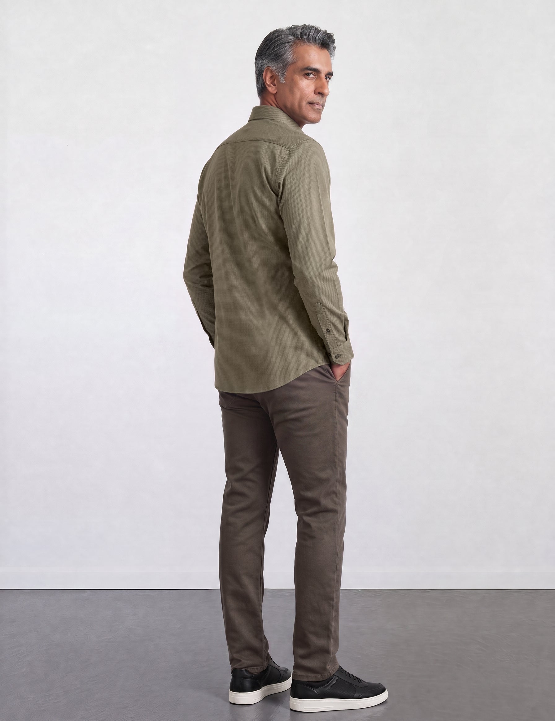 THE AIRTECH - SLIM FULL SHIRT - LEAF GREEN