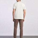 THE ACTIVE - SLIM HALF TEE - OFF WHITE
