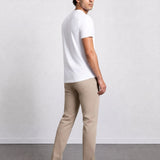 THE FLEX - HENLEY COLLAR HALF TEE - WHITE