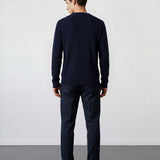 THE SOFT EASE - REGULAR SWEATER - NAVY BLUE