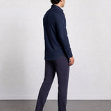 THE PIQUÉ FLEX - SLIM FULL SHIRT - NAVY BLUE