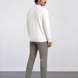 THE SOFT EASE - JACQUARD SWEATER - OFF WHITE