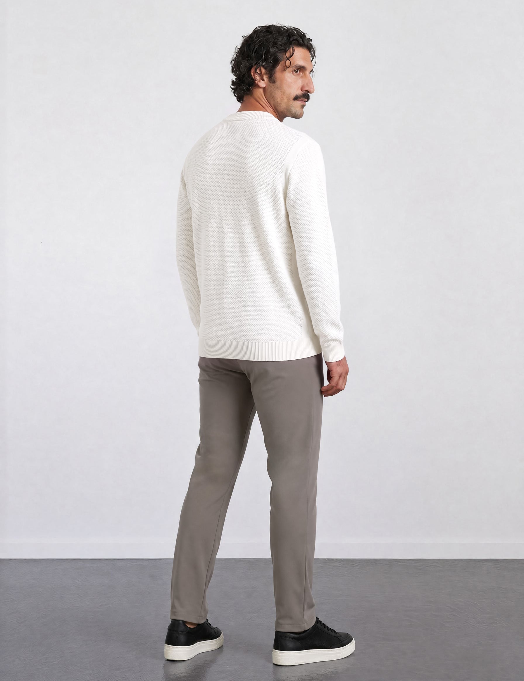THE SOFT EASE - JACQUARD SWEATER - OFF WHITE