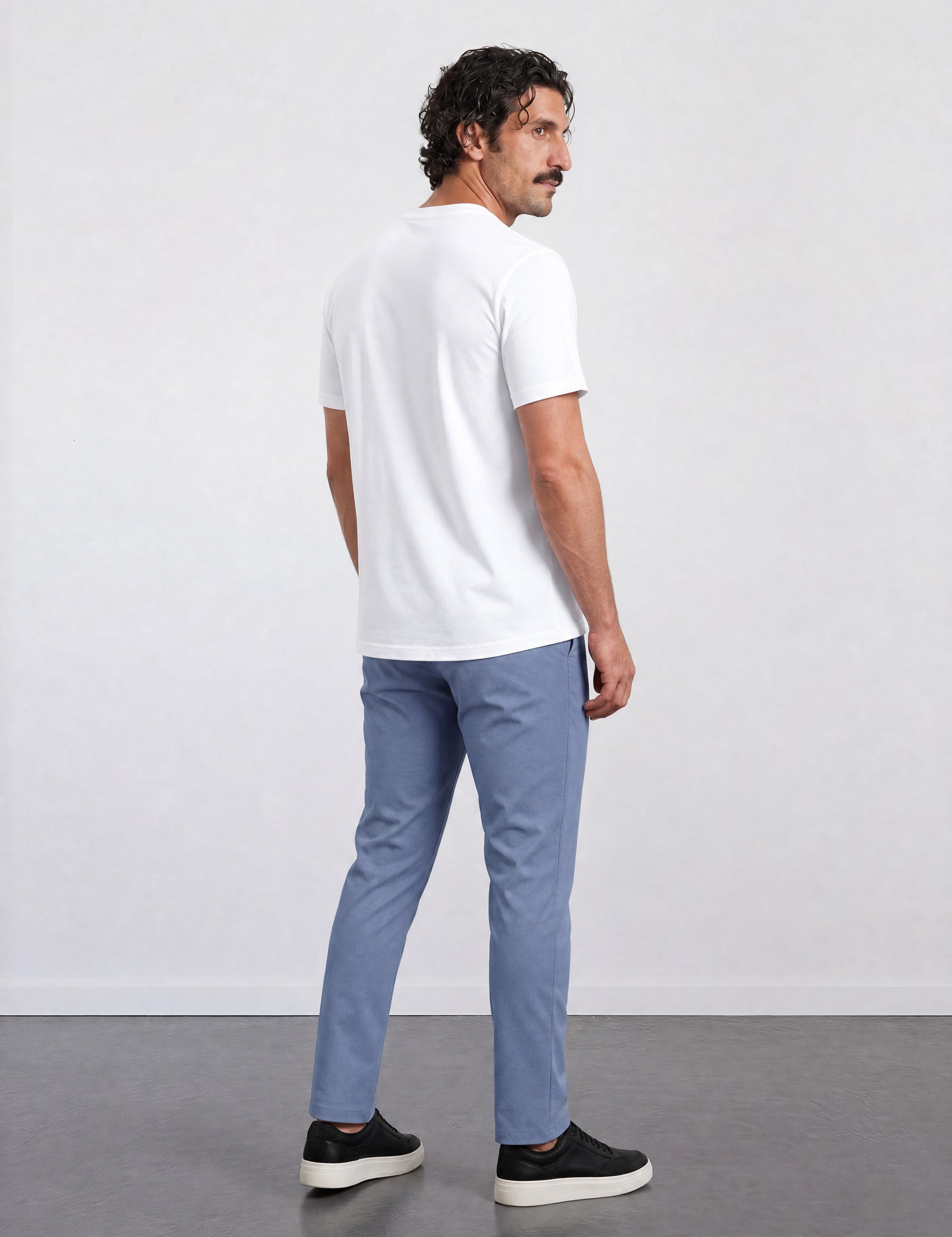 THE FLEX - HENLEY COLLAR HALF TEE - ICE
