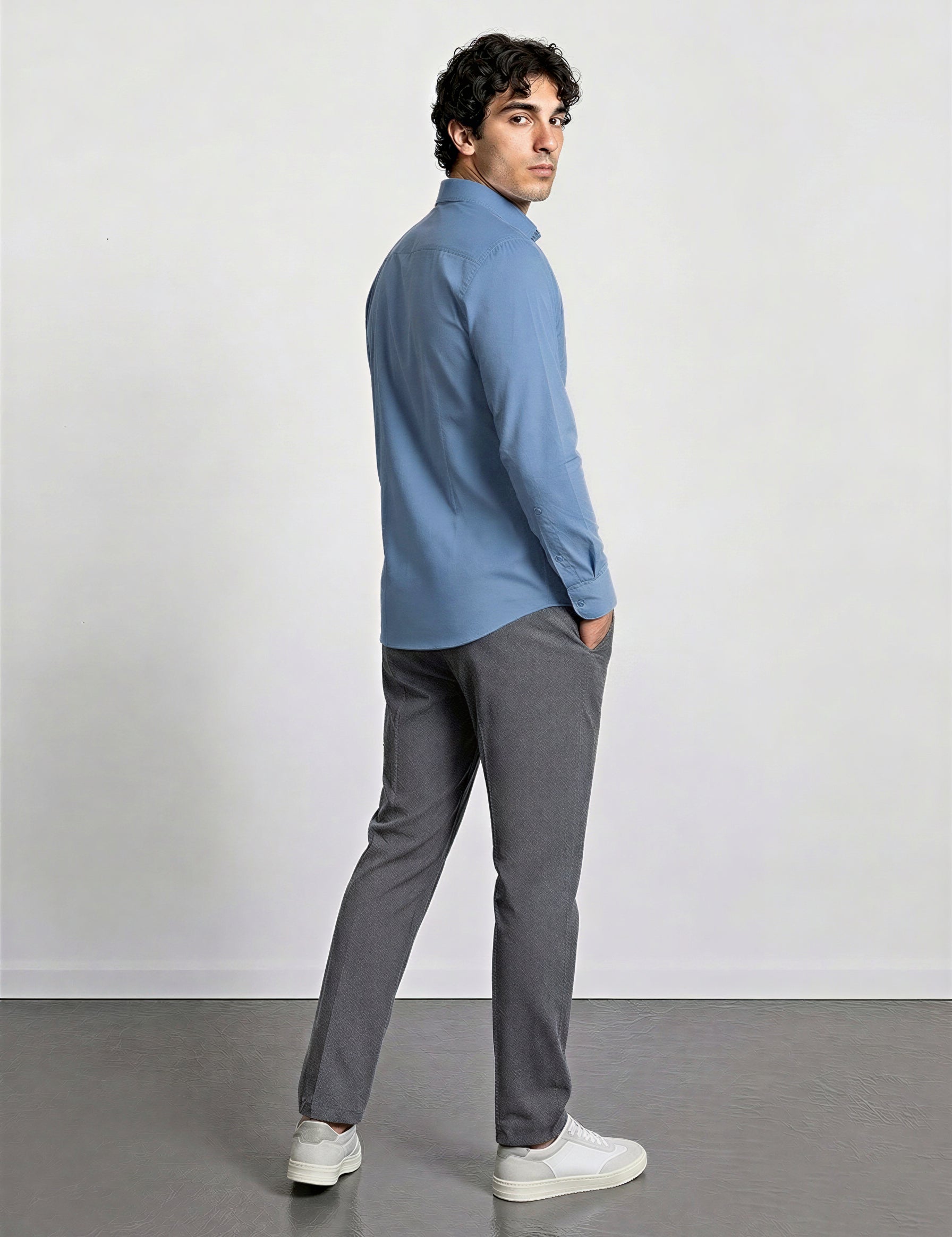 THE EASY - SLIM SHIRT - NAVY BLUE