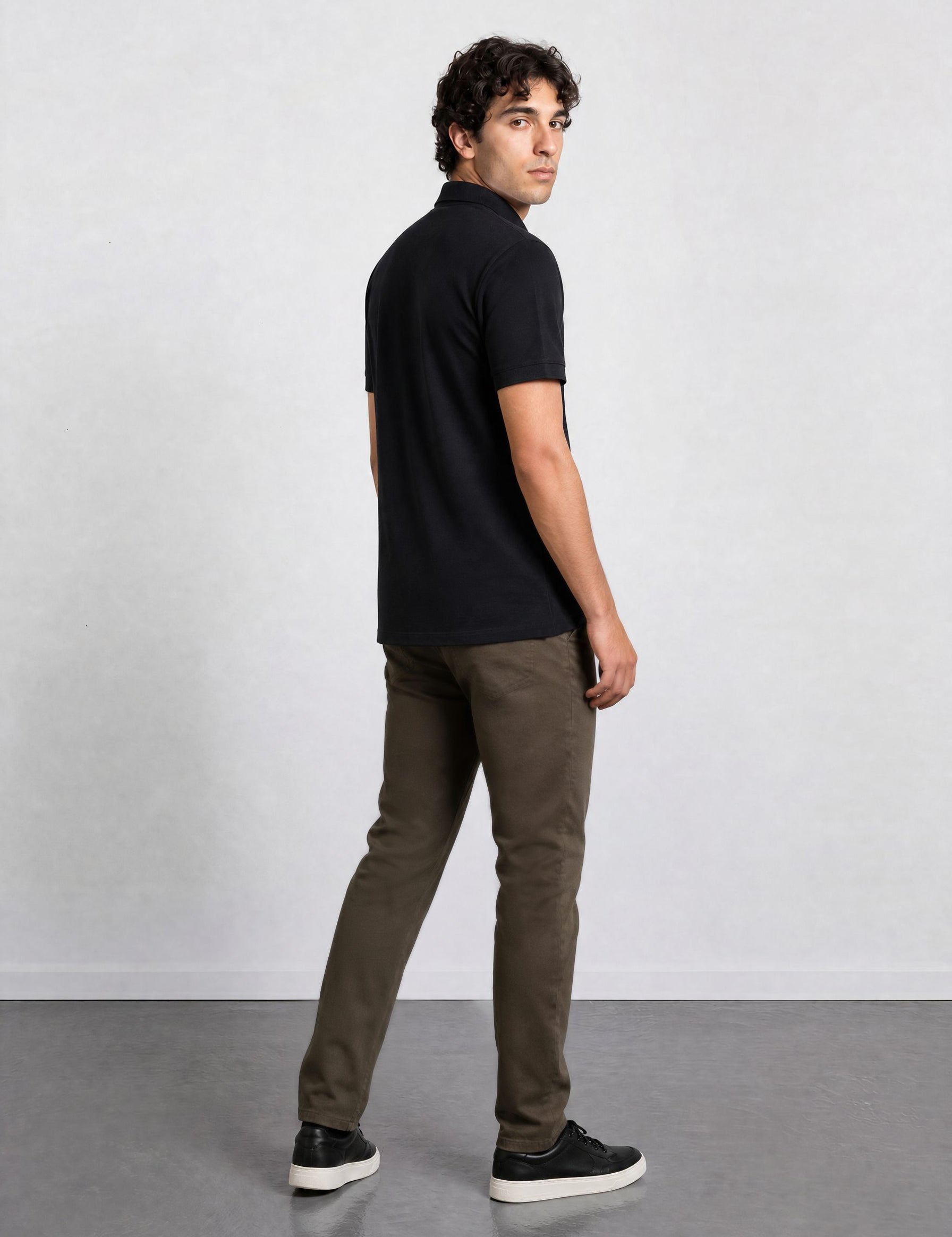 THE PIQUÉ FLEX - REGULAR POLO - BLACK