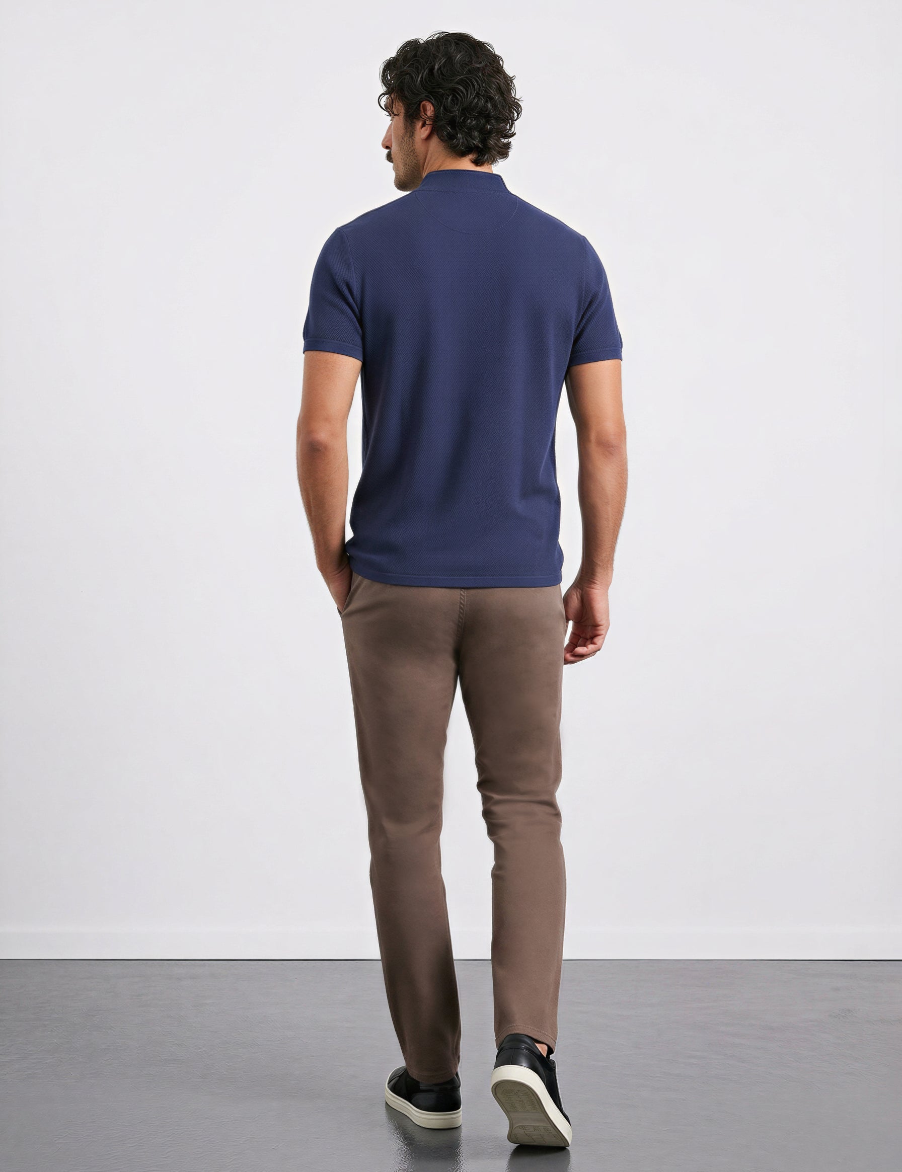 THE ACTIVE - QUARTER ZIP HALF TEE - NAVY BLUE