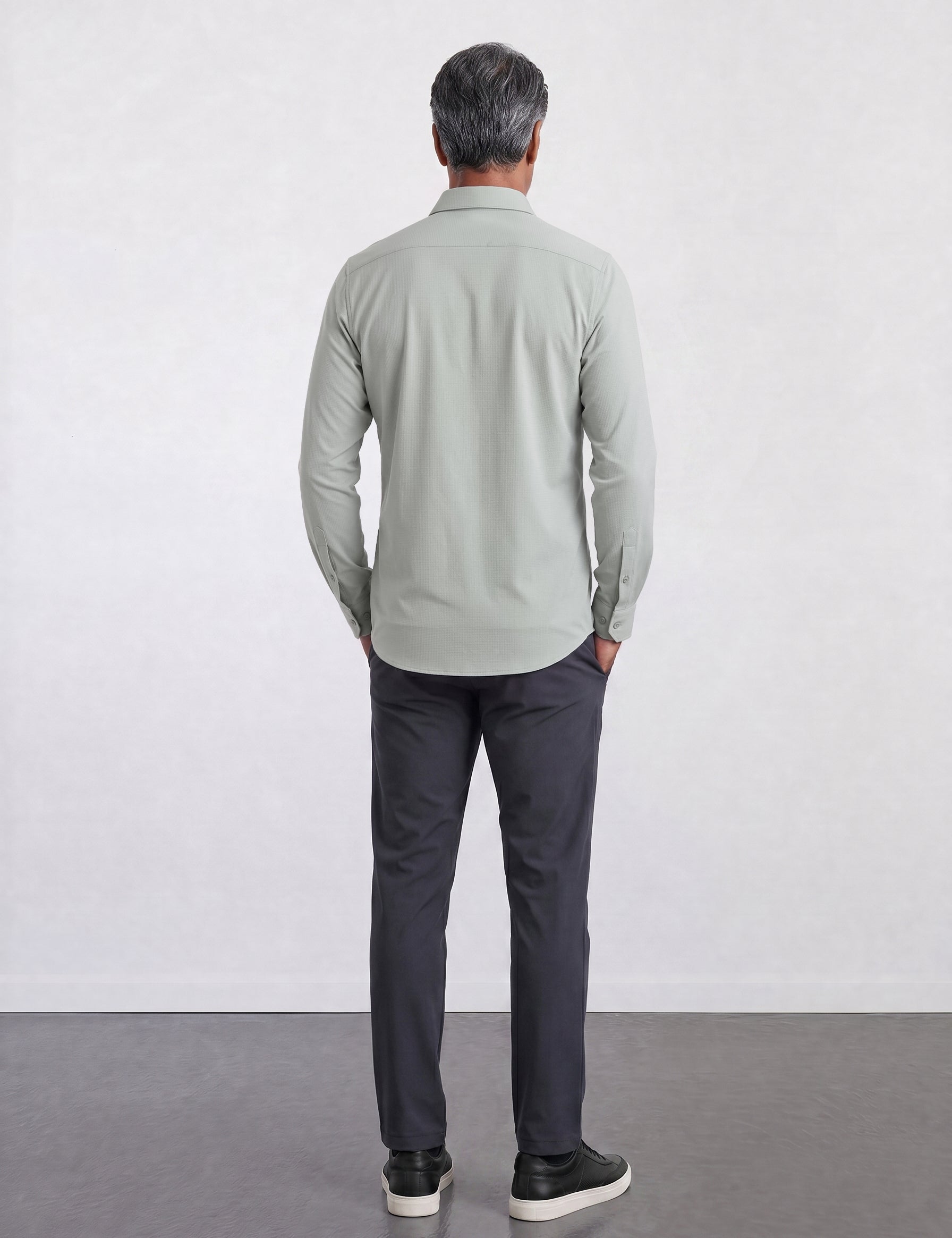 THE HYPERFLEX - SLIM FULL SHIRT - PISTACHIO GREEN