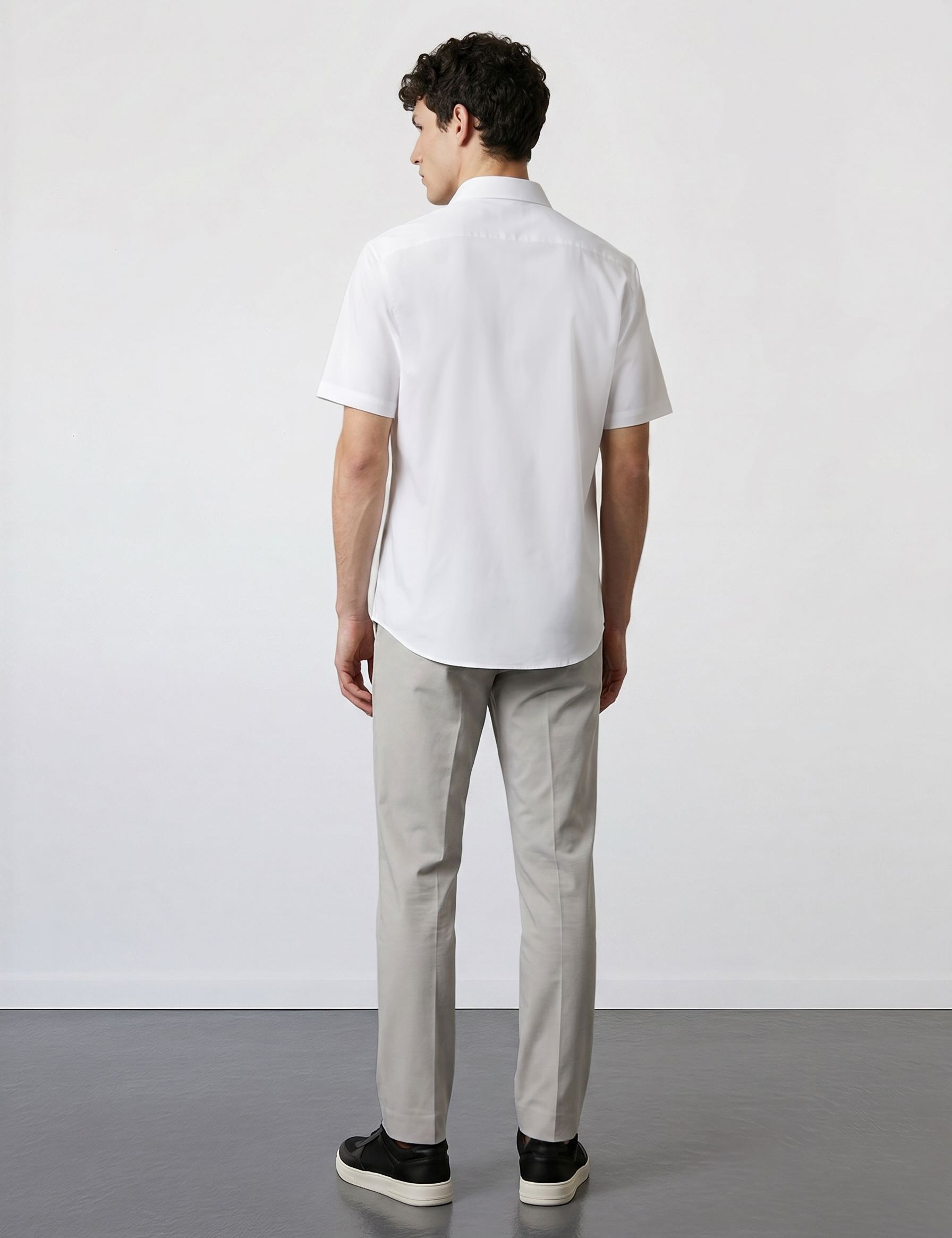 THE EVERYDAY - SLIM HALF SHIRT - WHITE