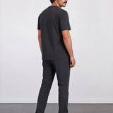 THE FLEX - PIMA PERFORMANCE HALF TEE - BLACK