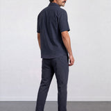 THE CITY PLEAT - RELAXED PANTS - NAVY BLUE