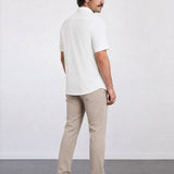 THE HYPERFLEX - SLIM HALF SHIRT - WHITE