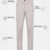 THE MOOVEX - CHINO PANTS - LIGHT GREY