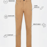 THE MOOVEX - CHINO PANTS - CAMEL BROWN
