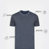 THE EVERYDAY - SEAMLESS HALF TEE - BLUE