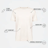 THE FLEX - PIMA HALF TEE - OFF WHITE