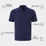 THE ACTIVE - QUARTER ZIP HALF TEE - NAVY BLUE