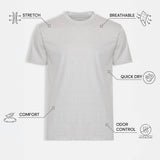 THE ESSENTIAL - HALF TEE - LIGHT GREY