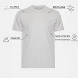 THE ESSENTIAL - HALF TEE - LIGHT GREY
