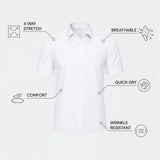 THE EVERYDAY - SLIM HALF SHIRT - WHITE