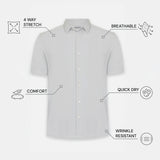 THE EVERYDAY - SLIM HALF SHIRT - GREY