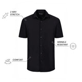 THE CITY - SLIM HALF SHIRT - BLACK
