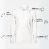 THE HYPERFLEX - SLIM FULL SHIRT - WHITE