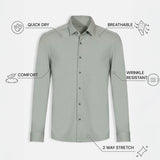 THE HYPERFLEX - SLIM FULL SHIRT - PISTACHIO GREEN