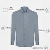 THE HYPERFLEX - SLIM FULL SHIRT - LIGHT BLUE