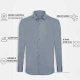 THE HYPERFLEX - SLIM FULL SHIRT - LIGHT BLUE