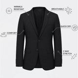 THE HYPERFLEX - SUPER SLIM BLAZER - BLACK