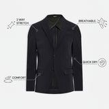 THE AIRFLEX - SUPER SLIM BLAZER - BLACK