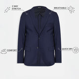 THE HYPERFLEX - SUPER SLIM BLAZER - NAVY BLUE