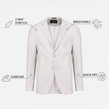 THE TECH TWILL - SUPER SLIM BLAZER - GREY