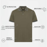 THE PIQUÉ FLEX - REGULAR POLO - OLIVE GREEN