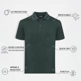 THE PIQUÉ FLEX - REGULAR POLO - DARK GREEN
