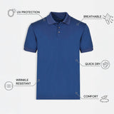 THE PIQUÉ FLEX - REGULAR POLO - ROYAL BLUE