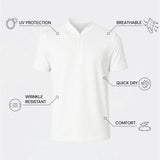 THE APEX - QUARTER ZIP POLO - COTTON WHITE