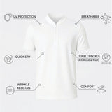 THE APEX - QUARTER ZIP POLO - COTTON WHITE