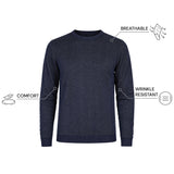 THE SOFT EASE - REGULAR SWEATER - NAVY AND LIME GREEN