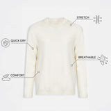 THE SOFT EASE - JACQUARD SWEATER - OFF WHITE