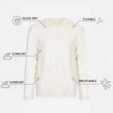 THE SOFT EASE - JACQUARD SWEATER - OFF WHITE