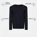 THE SOFT EASE - REGULAR SWEATER - NAVY BLUE